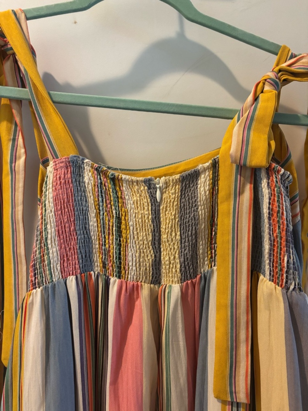 Tie-Shoulder Striped Maxi Dress in Yellow Multi - Picture 5 of 6
